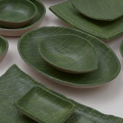 Блюдо овальное, P.L. Proff Cuisine, Green Banana Leaf, 23 x 13 x 3,5 см