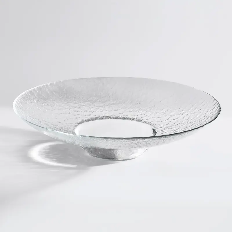 Блюдо стеклянное, Akcam, BONGO, d 24 см, прозрачное