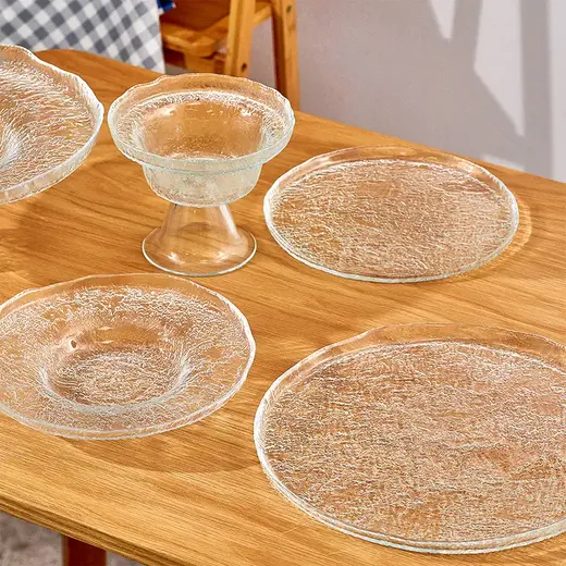 Тарелка стеклянная с бортом, Akcam, RIO, d 21 см, прозрачная