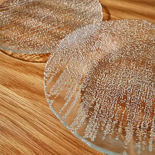 Тарелка стеклянная, Akcam, BONDY, d 21 см, прозрачная