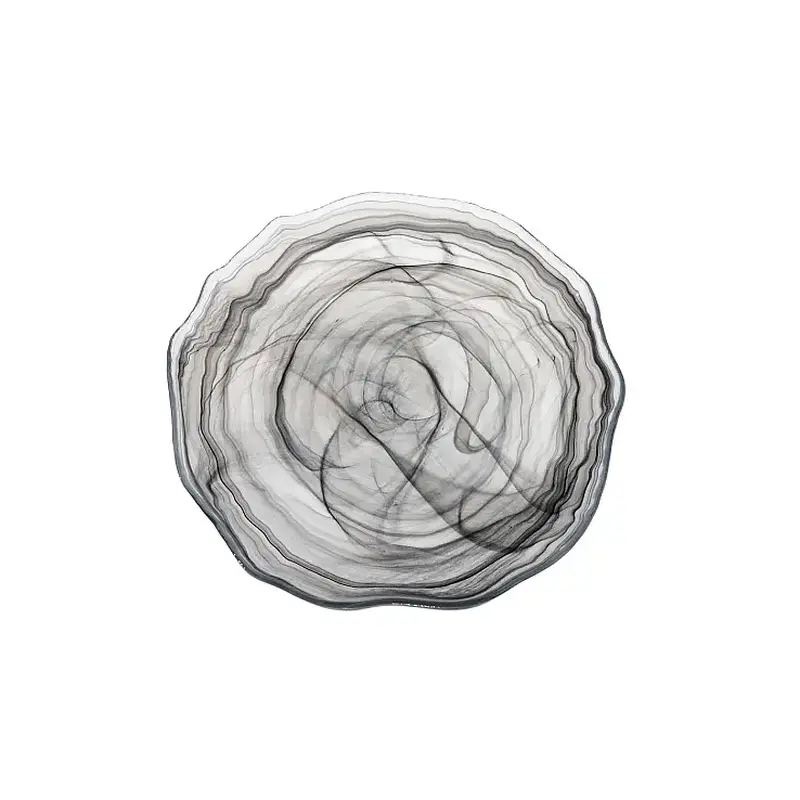 Блюдо, ArdaCam, Amorf, бело-черный, d 21 см, h 2 см