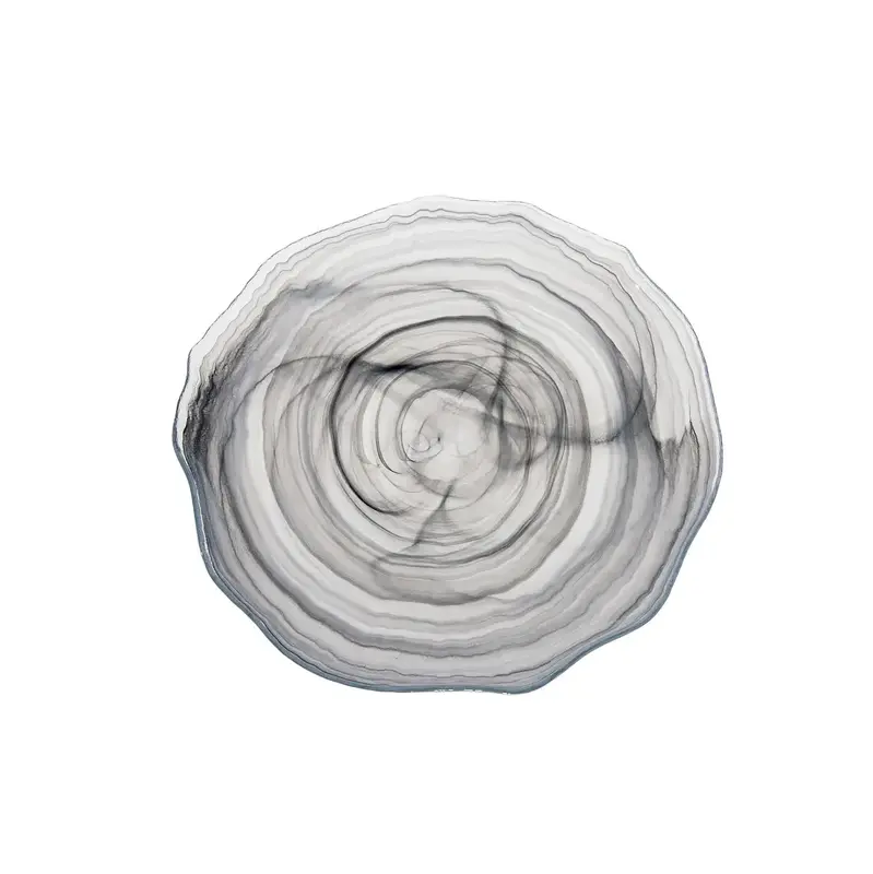 Тарелка, ArdaCam, Amorf, бело-черный, d 32.5 см, h 2 см