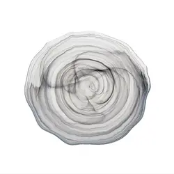 Тарелка, ArdaCam, Amorf, бело-черный, d 28 см, h 2 см