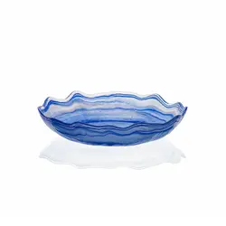 Тарелка глубокая, ArdaCam, Amorf, сине-белый, d 21 см, h 5 см