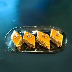 Тарелка овальная, ArdaCam, Atlas, бело-черная, 21 x 11.5 см, h 2.2 см