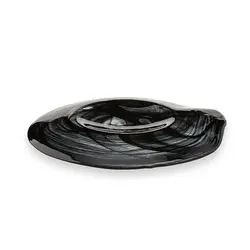 Блюдо, ArdaCam, Estonia, бело-черное, d 29 см, h 2.5 см