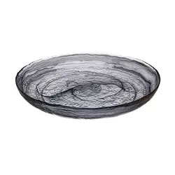 Салатник, ArdaCam, Hammered, черно-белый, d 30 см h 4.5 см