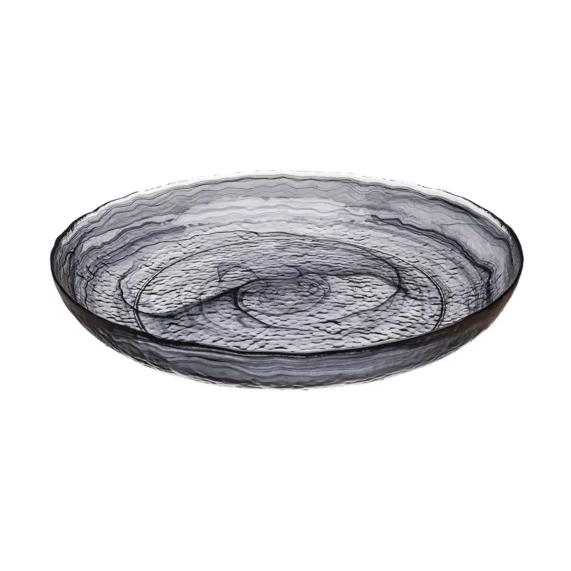 Салатник, ArdaCam, Hammered, черно-белый, d 30 см h 4.5 см