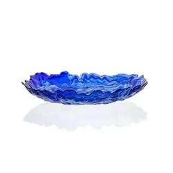 Блюдо, ArdaCam, Lava, синее с белыми вкраплениями, d 40 см, h 7.5 см