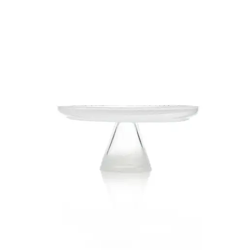 Блюдо для торта на ножке, ArdaCam, Leona, белое, d 21 см, h 9.5 см