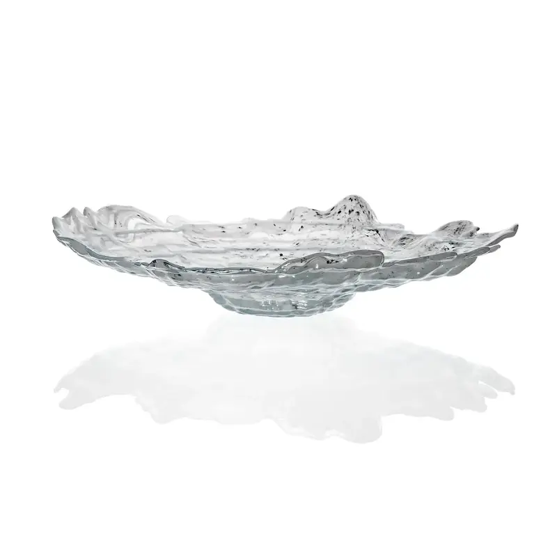 Блюдо, ArdaCam, Mushroom, белое с черными вкраплениями, d 38.5 см, h 8.5 см