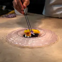 Тарелка, ArdaCam, Osho, бело-розовая, d 27 см h 2 см