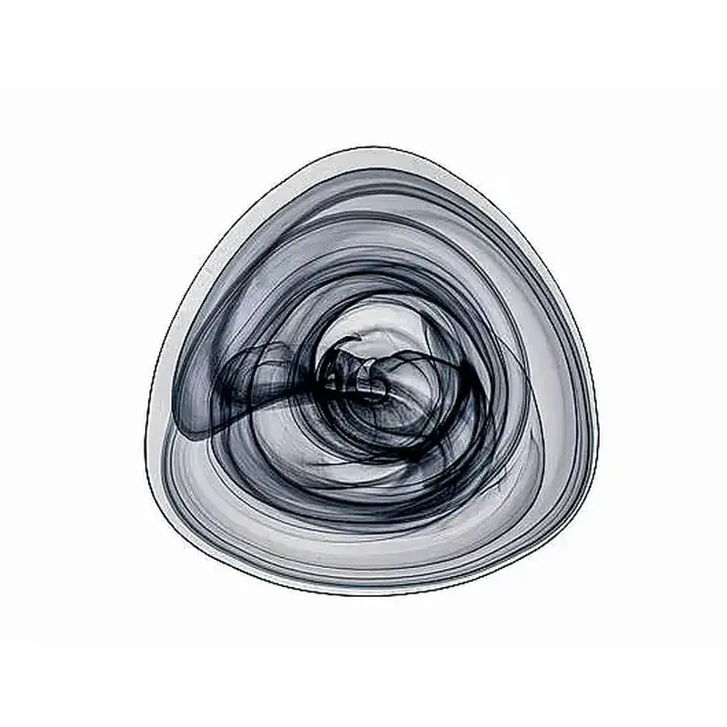 Тарелка, ArdaCam, Tria, бело-черная, 28 x 28 см, h 2.5