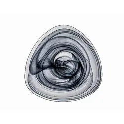 Тарелка, ArdaCam, Tria, бело-черная, 28 x 28 см, h 2.5