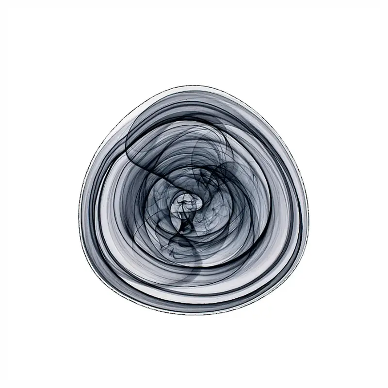 Тарелка, ArdaCam, Tria, бело-черная, 21 x 21 см, h 2.5