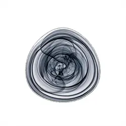 Тарелка, ArdaCam, Tria, бело-черная, 21 x 21 см, h 2.5