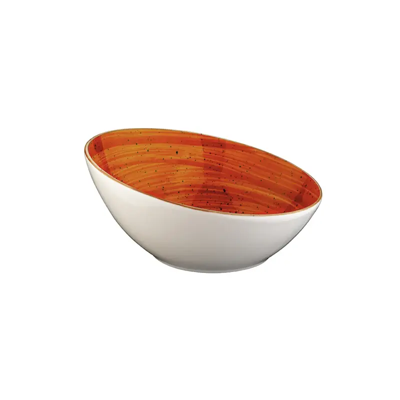 Соусник скошенный край, Bonna, Aura Terracota, 60 мл, d 8 см, h 3/4.6 см