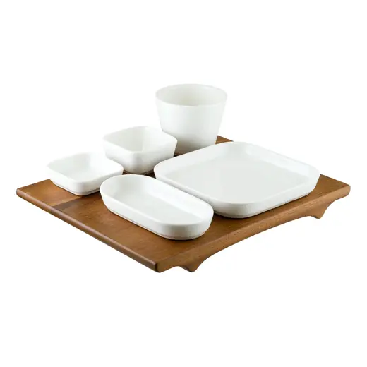 Салатник квардратный, Bonna, White, 270 мл, l 16 см, b 16 см, h 2.8 см