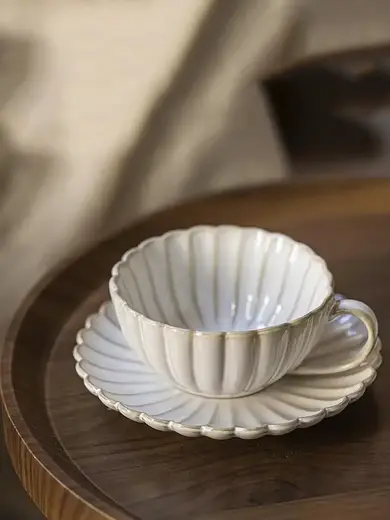 Чашка с блюдцем кофейные, Carta, Fiore, 250 мл