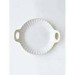 Тарелка круглая с ручками, Carta, Fiore, 24.5 x 20.5 x 3.8 см