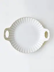 Тарелка круглая с ручками, Carta, Fiore, 31 x 24.5 x 5 см