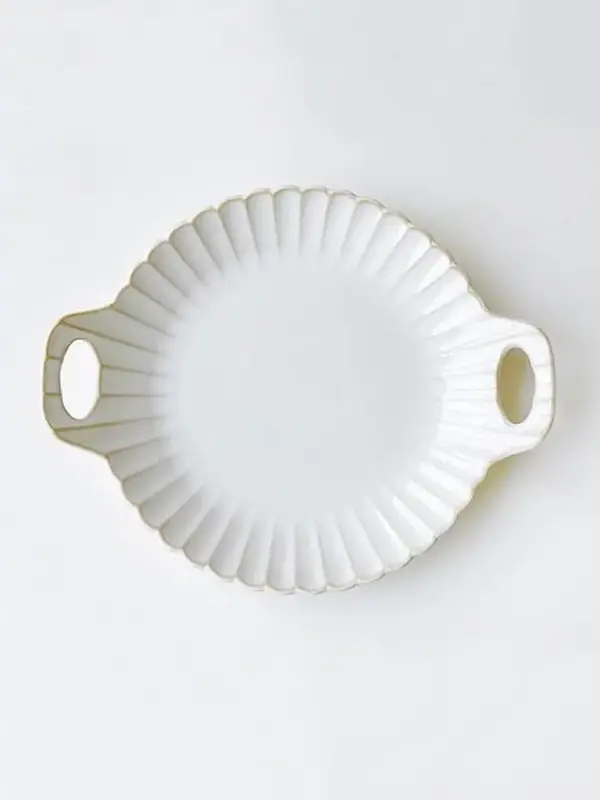 Тарелка круглая с ручками, Carta, Fiore, 31 x 24.5 x 5 см