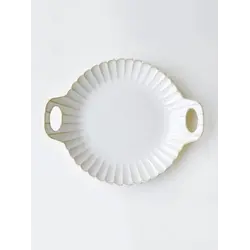 Тарелка круглая с ручками, Carta, Fiore, 31 x 24.5 x 5 см