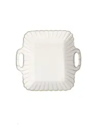 Тарелка квадратная с ручками, Carta, Fiore, 19.5 x 18.5 x 4.2 см