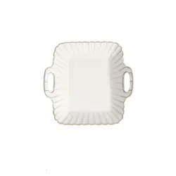 Тарелка квадратная с ручками, Carta, Fiore, 19.5 x 18.5 x 4.2 см