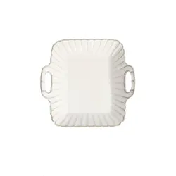 Тарелка квадратная с ручками, Carta, Fiore, 22.9 см