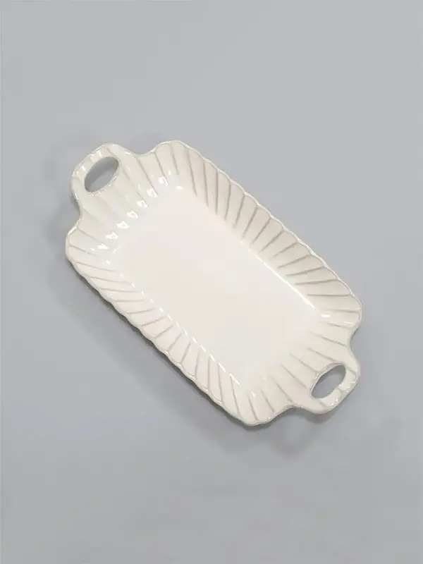 Тарелка прямоугольная с ручками, Carta, Fiore, 25 см