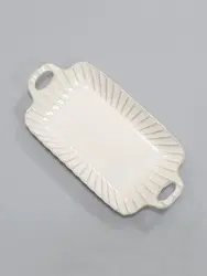 Тарелка прямоугольная с ручками, Carta, Fiore, 30 см