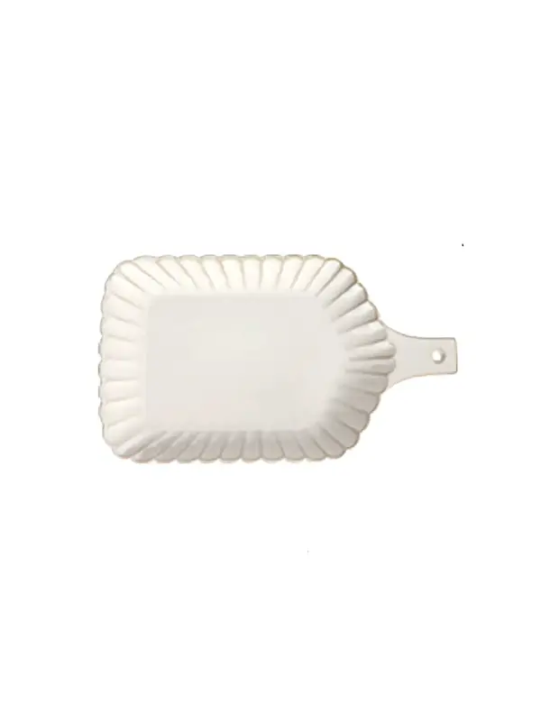 Тарелка прямоуголная с ручкой, Carta, Fiore, 25.5 x 15.5 x 2.5 см