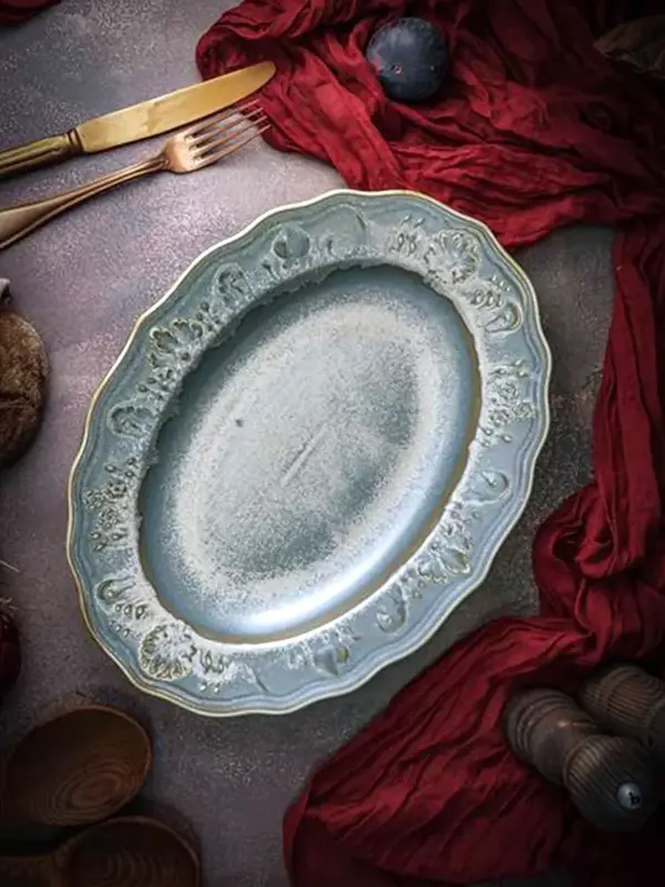 Блюдо овальное, Casa di Fortuna, Vintage, 33 x 24.2 x 4.7 см