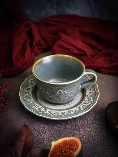 Блюдце, Casa di Fortuna, Vintage, 15 x 1.8 см, (для чашки CDF VN 10)