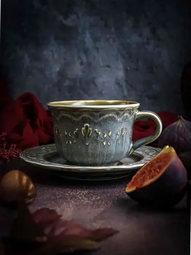 Блюдце, Casa di Fortuna, Vintage, 15 x 1.8 см, (для чашки CDF VN 10)