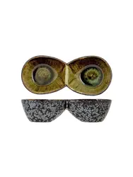 Соусник "двойной" / менажница, Cosy & Trendy, Elements Mineral, h 3.5 см, l 14 см, b 6.2 см