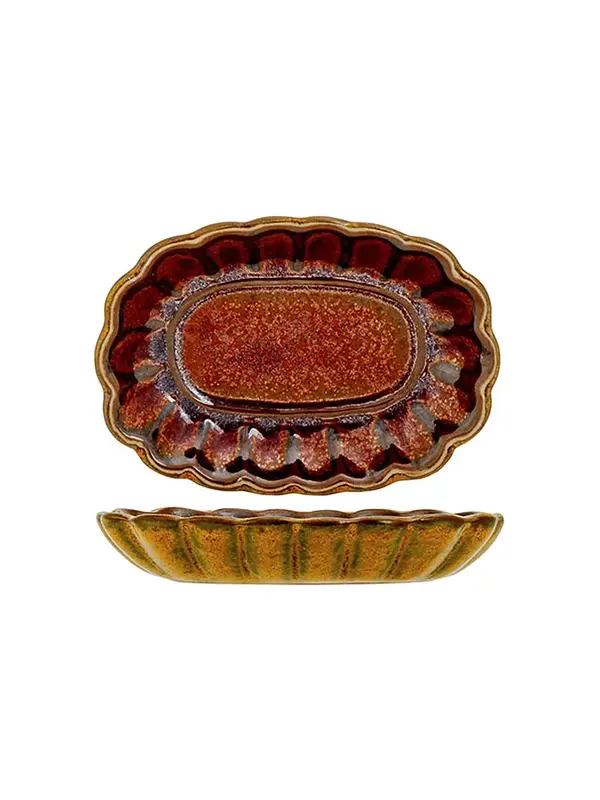 Соусник овальный, Cosy & Trendy, Elements Mustard, h 1.5 см, l 9 см, b 6.5 см