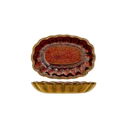 Соусник овальный, Cosy & Trendy, Elements Mustard, h 1.5 см, l 9 см, b 6.5 см