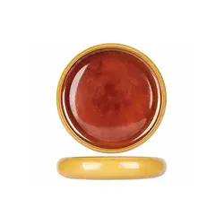 Тарелка с закругленным бортом, Cosy & Trendy, Elements Mustard, d 24 см, h 4.9 см