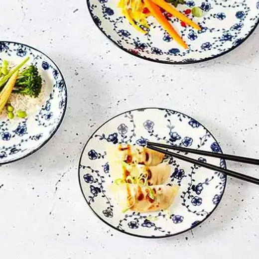 Кружка (набор 4 шт.) , Cosy & Trendy, Flor Azul, 370 мл, d 8.8 см, h 10.4 см