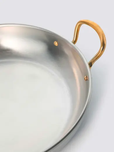 Gibco Сковорода 19х3,5 см с двумя ручками "Бином", алюминиевая с нержавеющей сталью