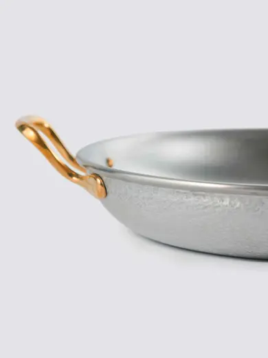 Gibco Сковорода 19х3,5 см с двумя ручками "Бином", алюминиевая с нержавеющей сталью, с тиснением