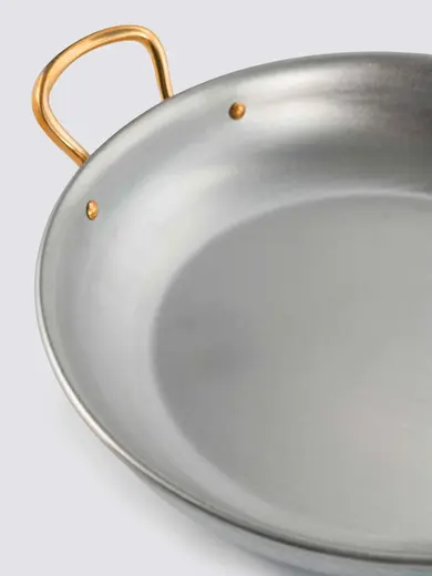 Gibco Сковорода 19х3,5 см с двумя ручками "Бином", алюминиевая с нержавеющей сталью, с тиснением