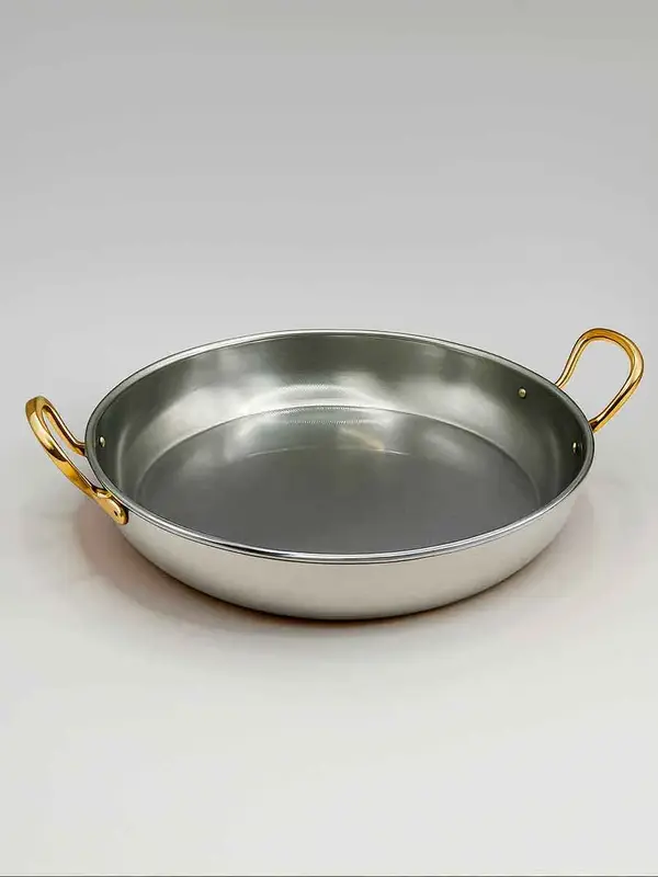 Gibco Сковорода 23х4,5 см с двумя ручками "Бином", алюминиевая с нержавеющей сталью