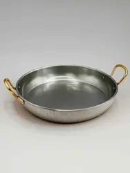 Gibco Сковорода 23х4,5 см с двумя ручками "Бином", алюминиевая с нержавеющей сталью, с тиснением