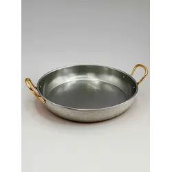 Gibco Сковорода 23х4,5 см с двумя ручками "Бином", алюминиевая с нержавеющей сталью, с тиснением