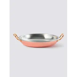 Gibco Сковорода 19х3,5 см с двумя ручками "Бином", медная с нержавеющей сталью