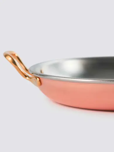 Gibco Сковорода 19х3,5 см с двумя ручками "Бином", медная с нержавеющей сталью