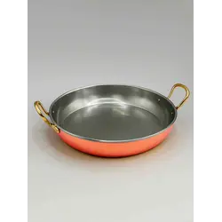 Gibco Сковорода 23х4,5 см с двумя ручками "Бином", медная с нержавеющей сталью